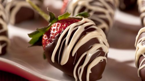 Chocolate Dipped Strawberries 4K Wallpaper scaled
