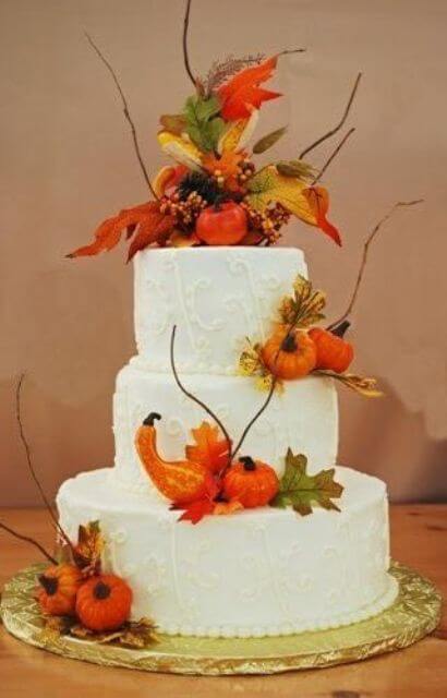 Pumpkin wedding cake