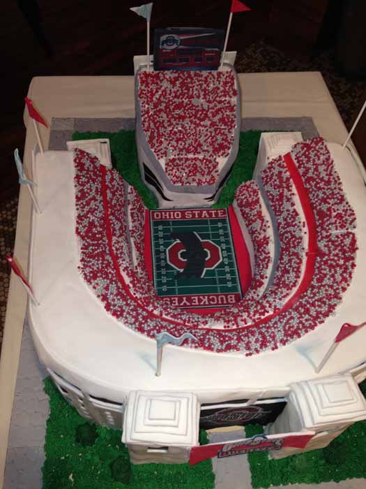 Football stadium cake