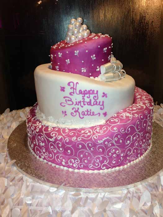 Pink and White cake
