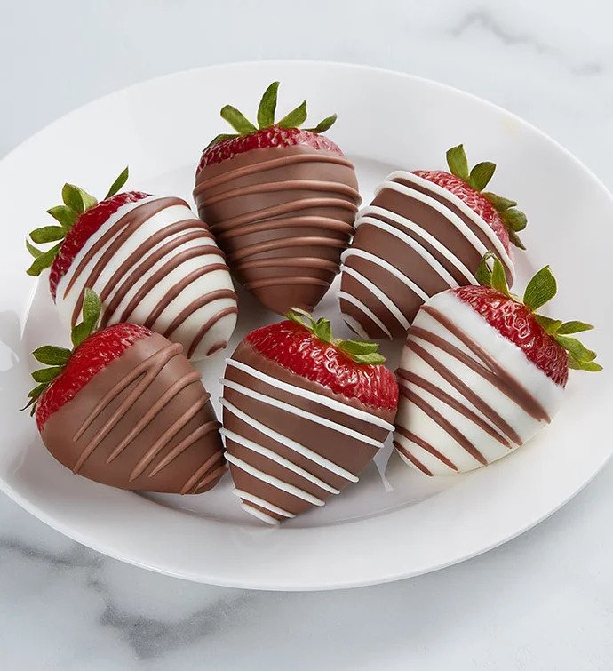 6-count Valentine's Chocolate dipped strawberries