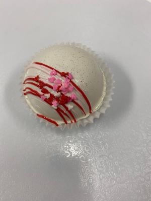 White Valentine's Cocoa Bomb